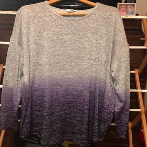 Liz Claiborne sweater gray, purple, black 2X